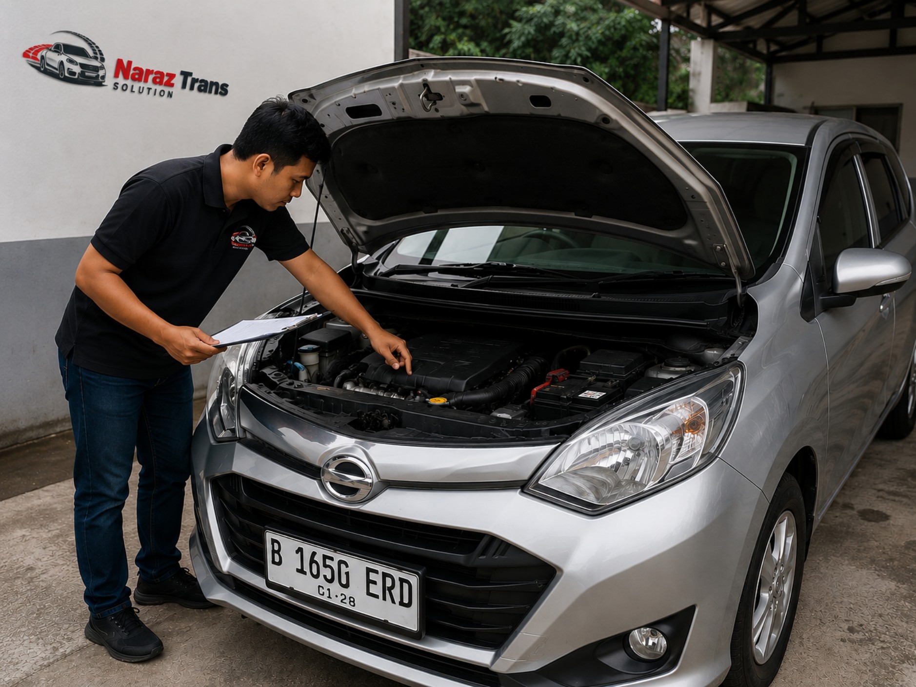 Pengecekan rutin armada Naraz Trans